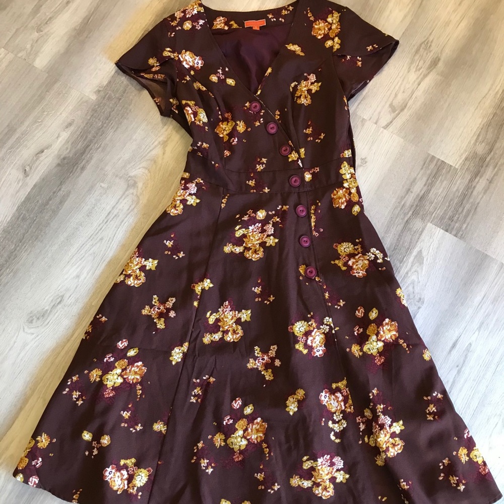 Modcloth brown floral dress
